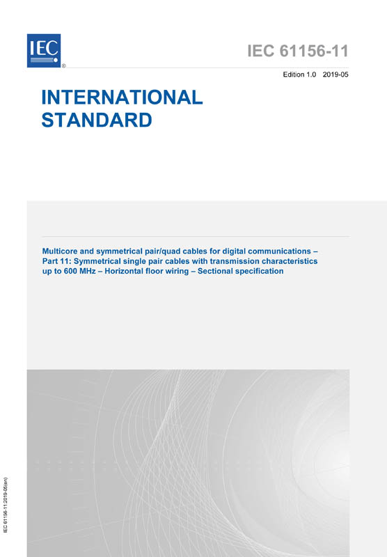 Cover IEC 61156-11:2019